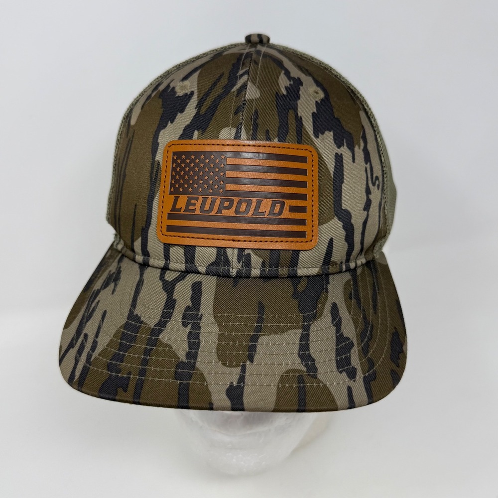 Richardson 112P Leupold Tiger Stripe Camo American Flag Trucker Hat Snapback